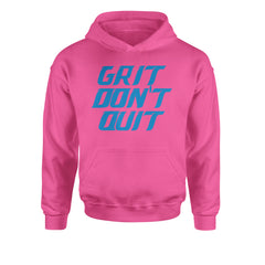 Grit Don't Quit Detroit Grit Youth-Sized Hoodie Hot Pink