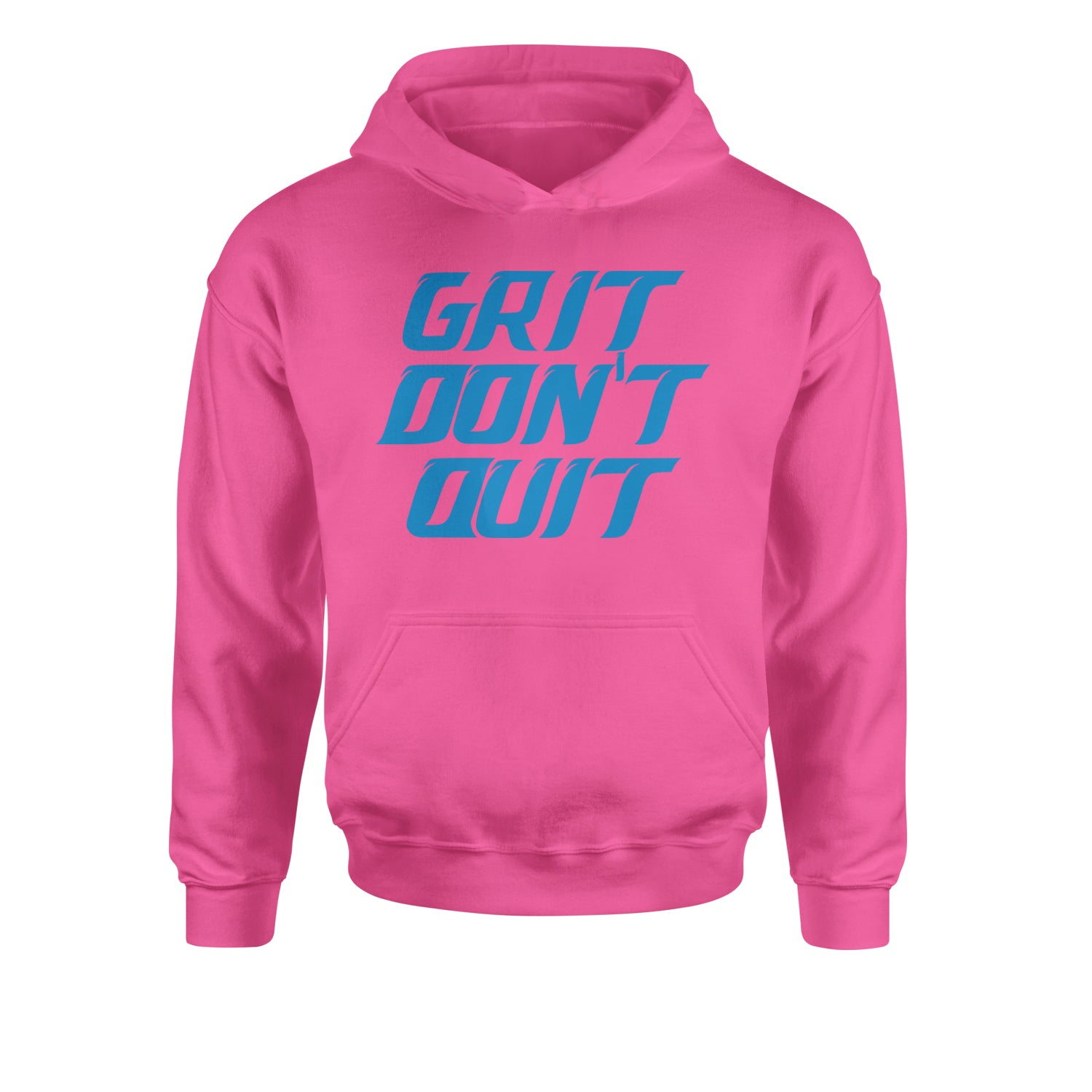 Grit Don't Quit Detroit Grit Youth-Sized Hoodie Hot Pink