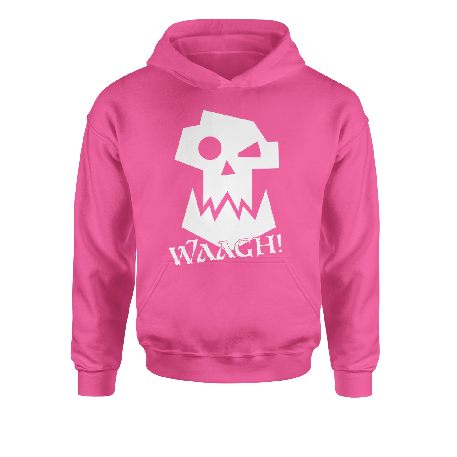 Ork Miniature Tabletop Wargaming Waagh Youth-Sized Hoodie Hot Pink