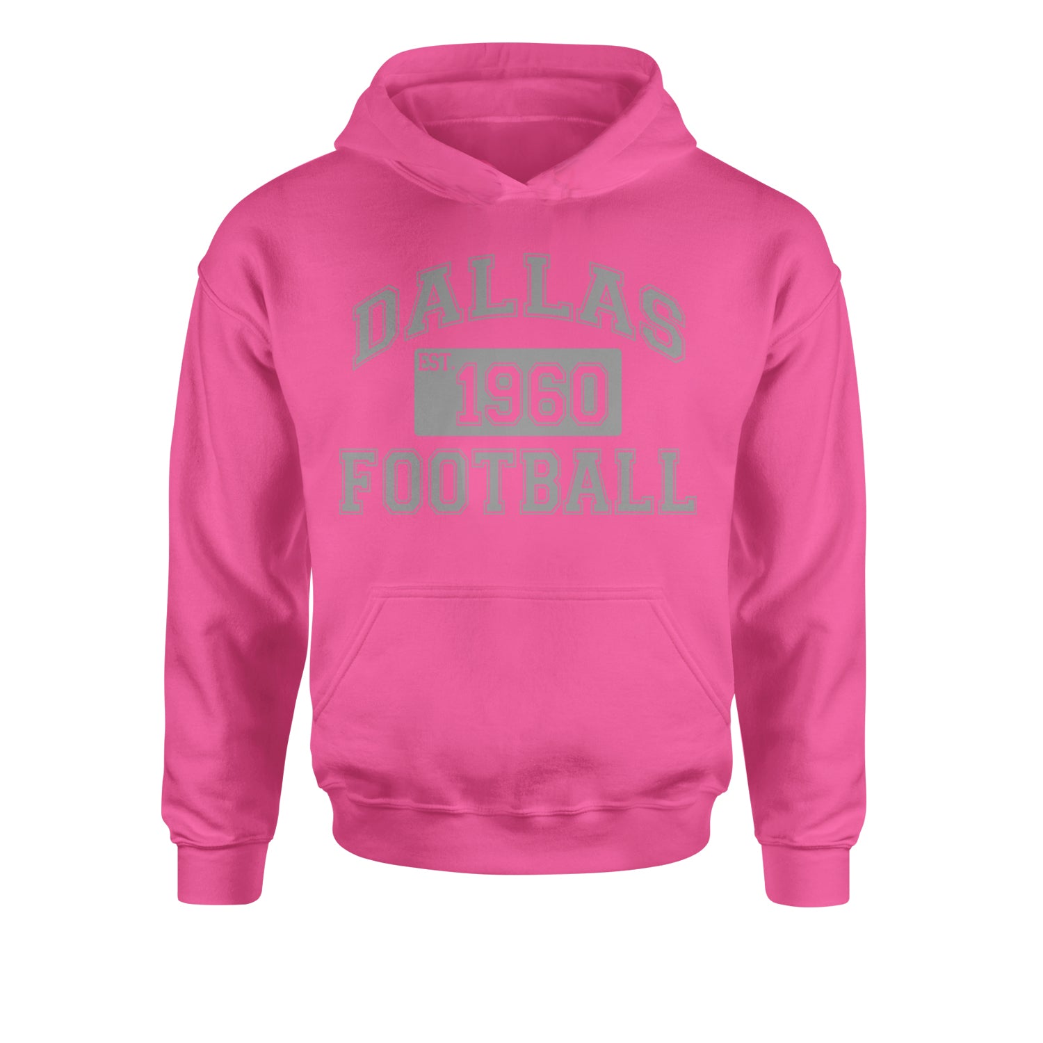 Dallas Football Established 1960 Youth-Sized Hoodie Hot Pink