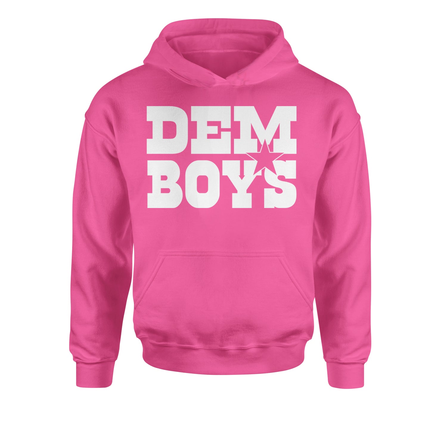 Dem Boys Dallas Football Youth-Sized Hoodie Hot Pink