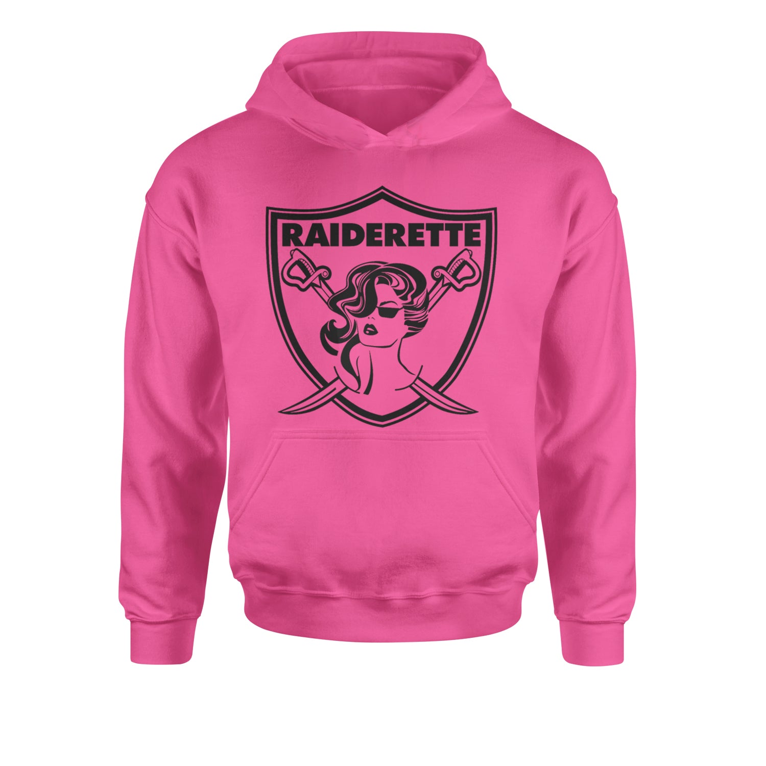 Raiderette Football Gameday Ready Youth-Sized Hoodie Heather Grey