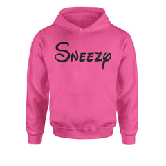 Sneezy - 7 Dwarfs Costume Youth-Sized Hoodie Hot Pink