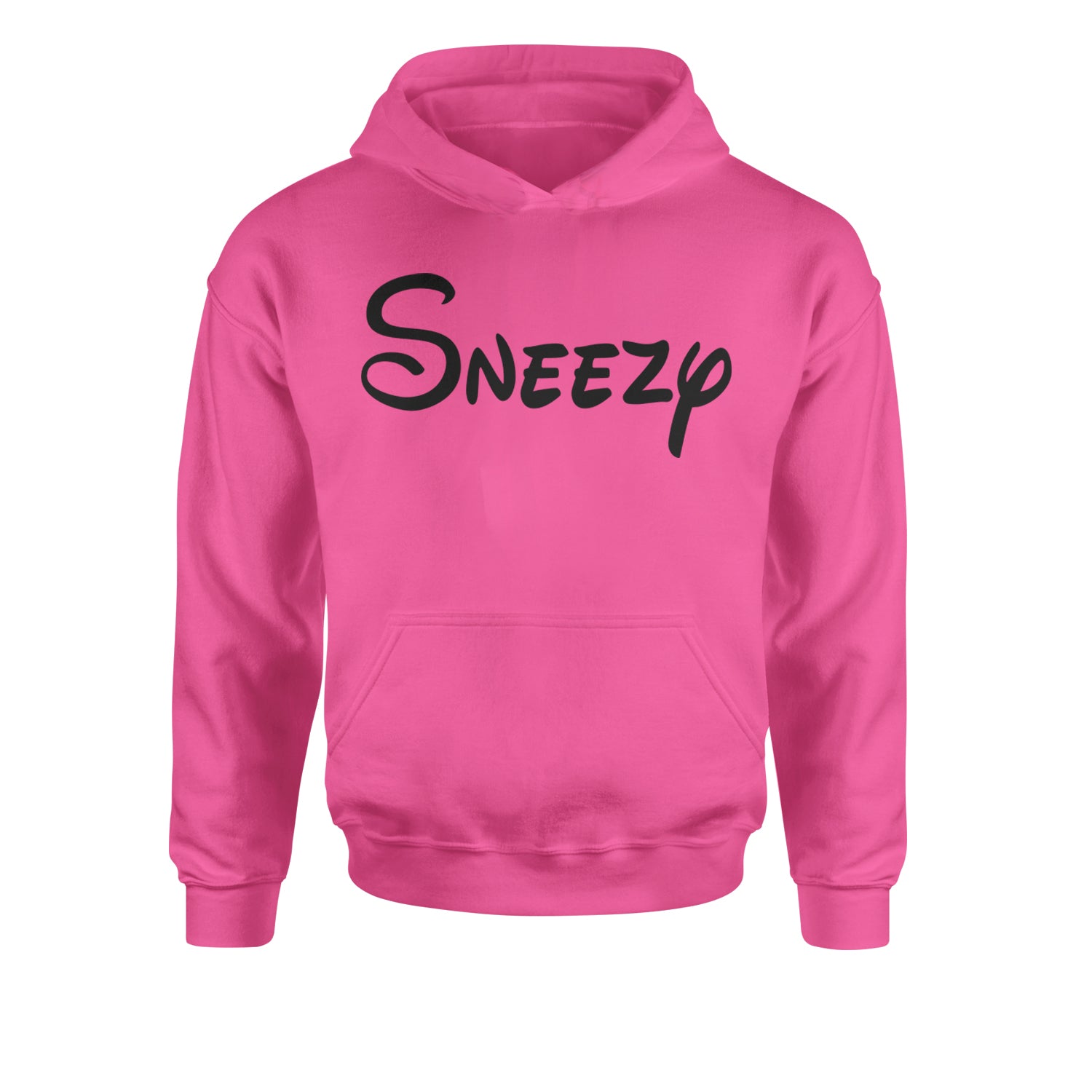 Sneezy - 7 Dwarfs Costume Youth-Sized Hoodie Heather Grey