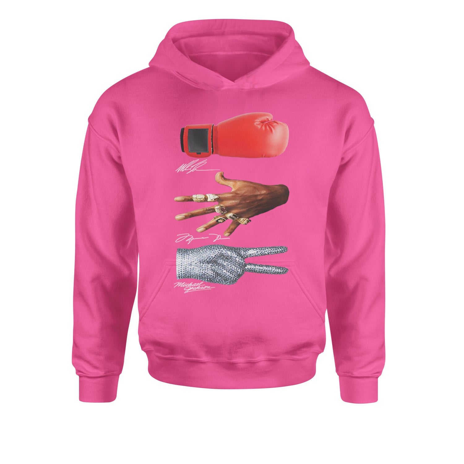 Tyson Jordan Jackson Iconic Michaels Youth-Sized Hoodie Hot Pink