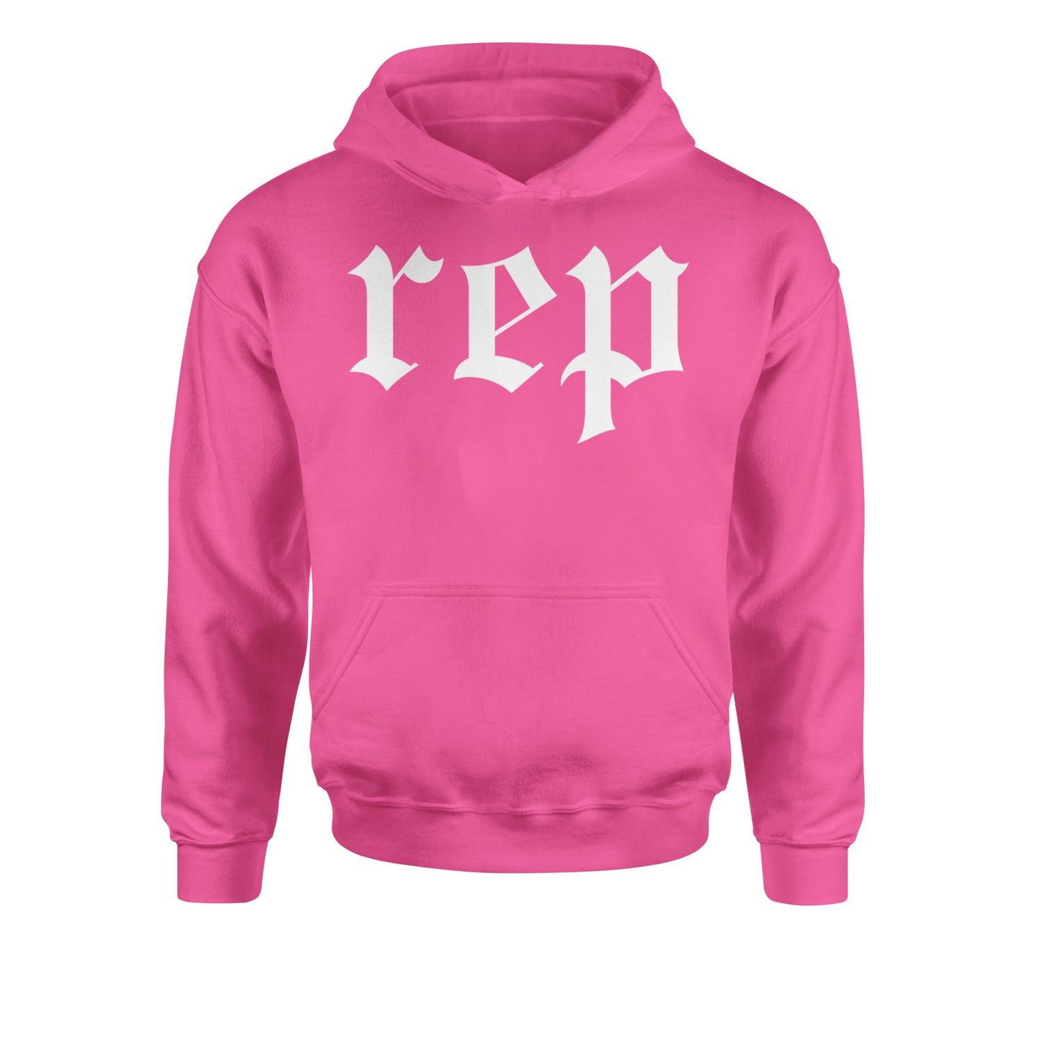 REP Reputation Eras Music Lover Gift Fan Favorite Youth-Sized Hoodie Hot Pink