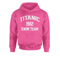Titanic Swim Team 1912 Funny Cruise Youth-Sized Hoodie Hot Pink