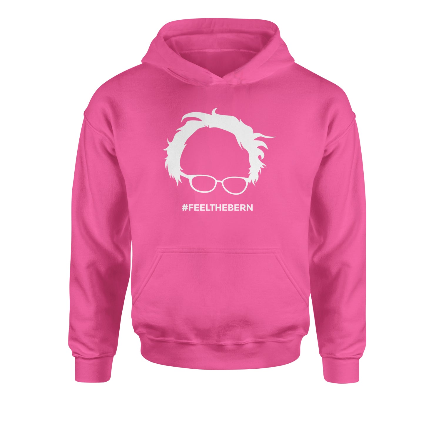 Feel The Bern - Bernie Sanders For President 2024 Youth-Sized Hoodie Hot Pink