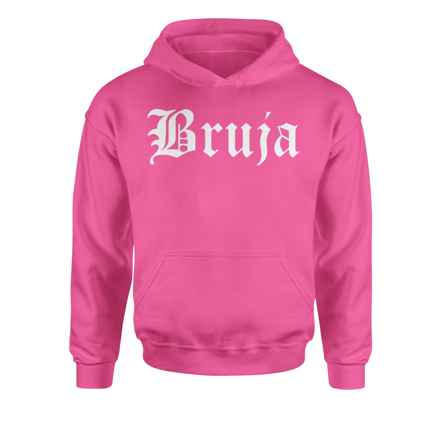 Bruja Gothic Spanish Witch Youth-Sized Hoodie Hot Pink