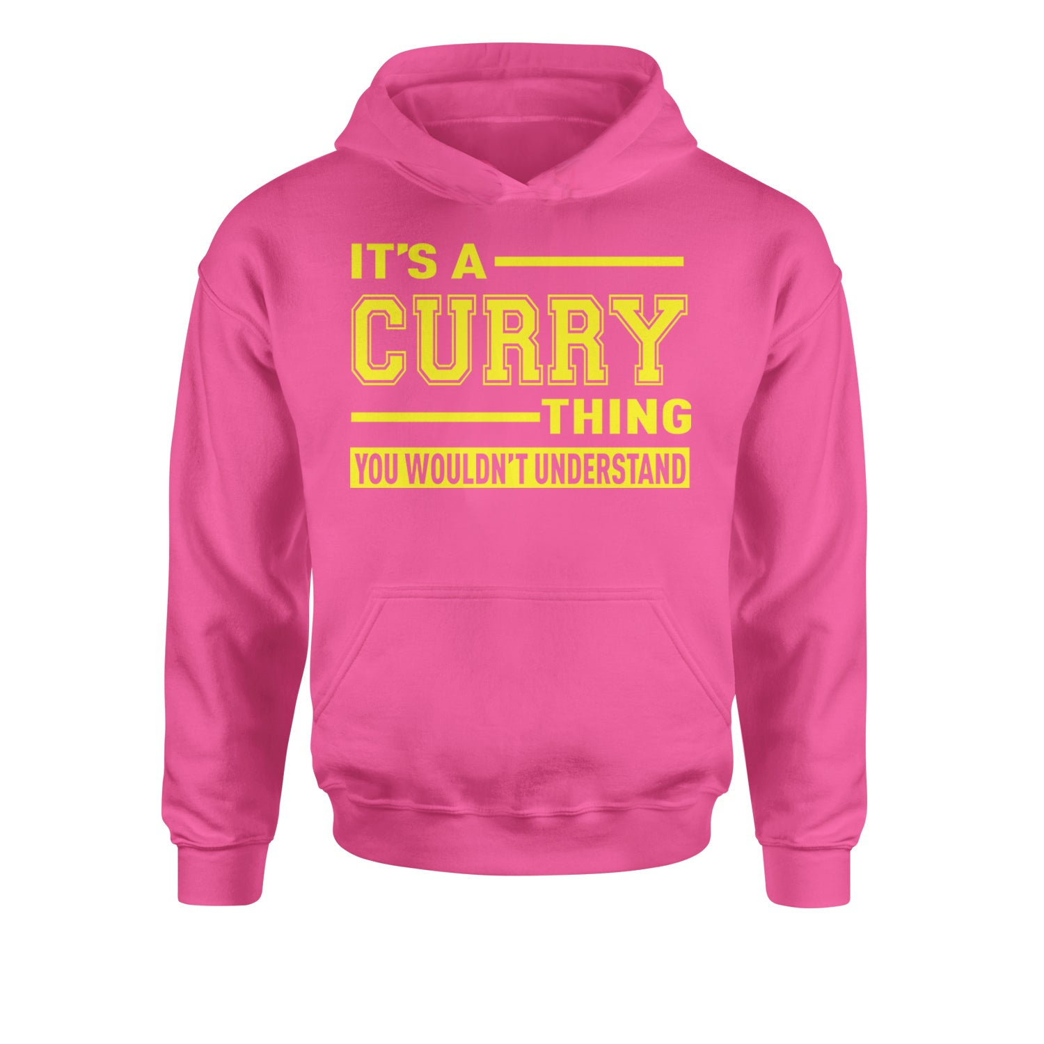 It's A Curry Thing, You Wouldn't Understand Basketball Youth-Sized Hoodie Hot Pink