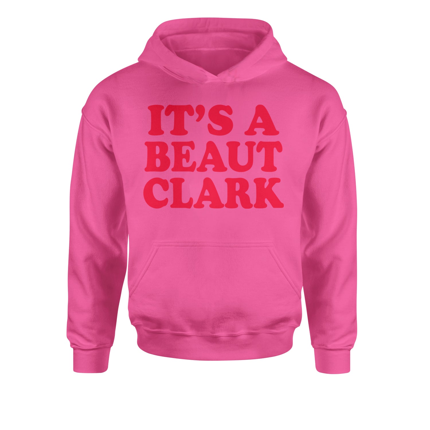 It's a Beaut Clark Festive ChristmasYouth-Sized Hoodie Hot Pink