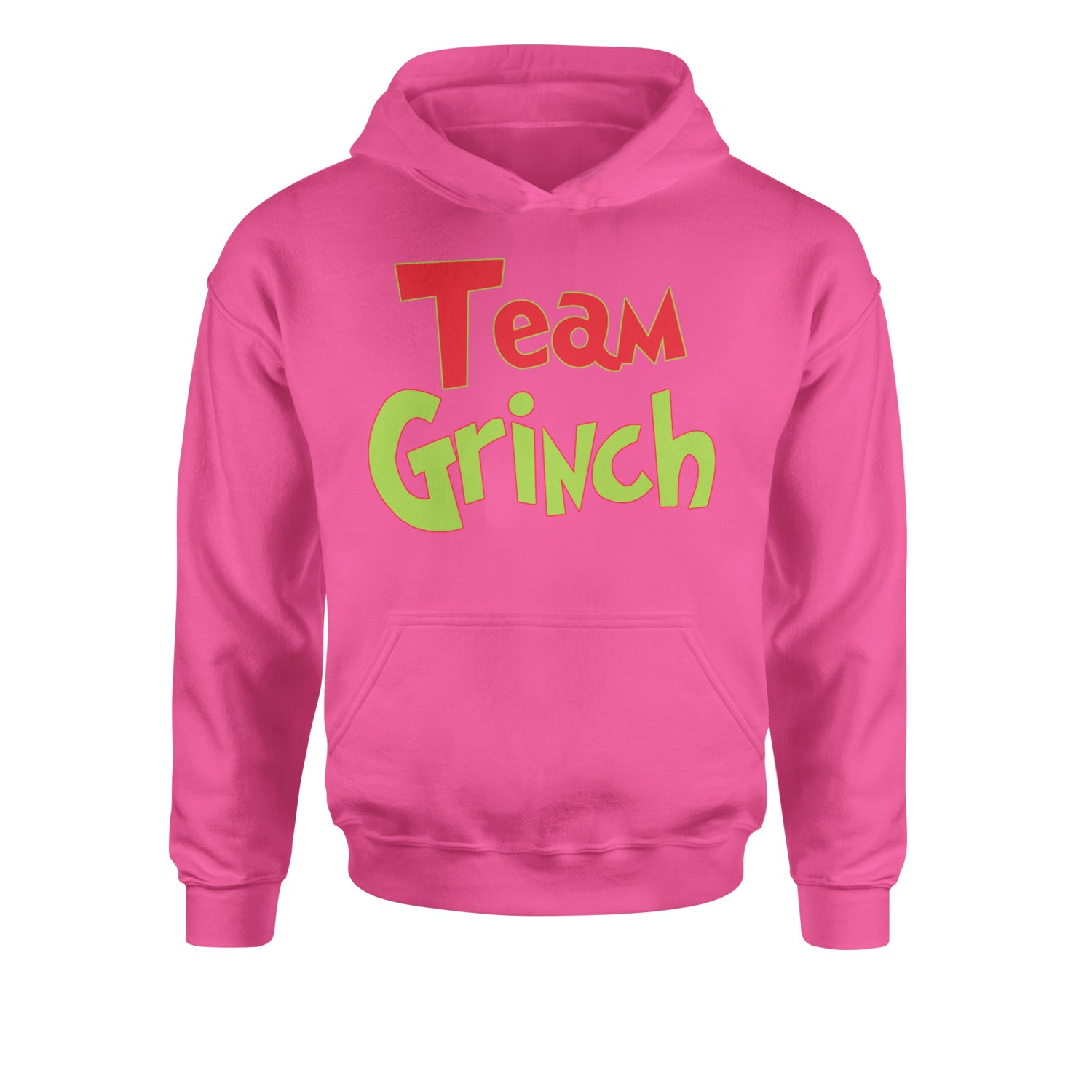 Team Gr-nch Jolly Grinchmas Merry ChristmasYouth-Sized Hoodie Hot Pink