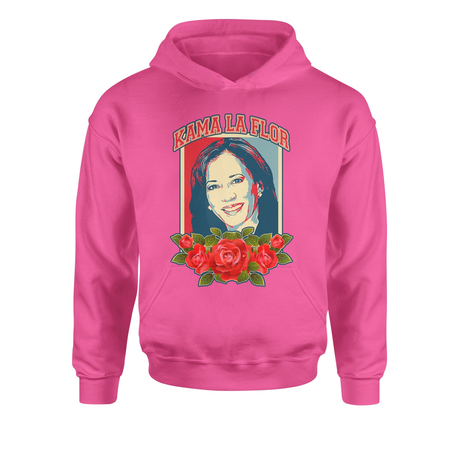 Kama La Flor Kamala Como La Flor Youth-Sized Hoodie Hot Pink