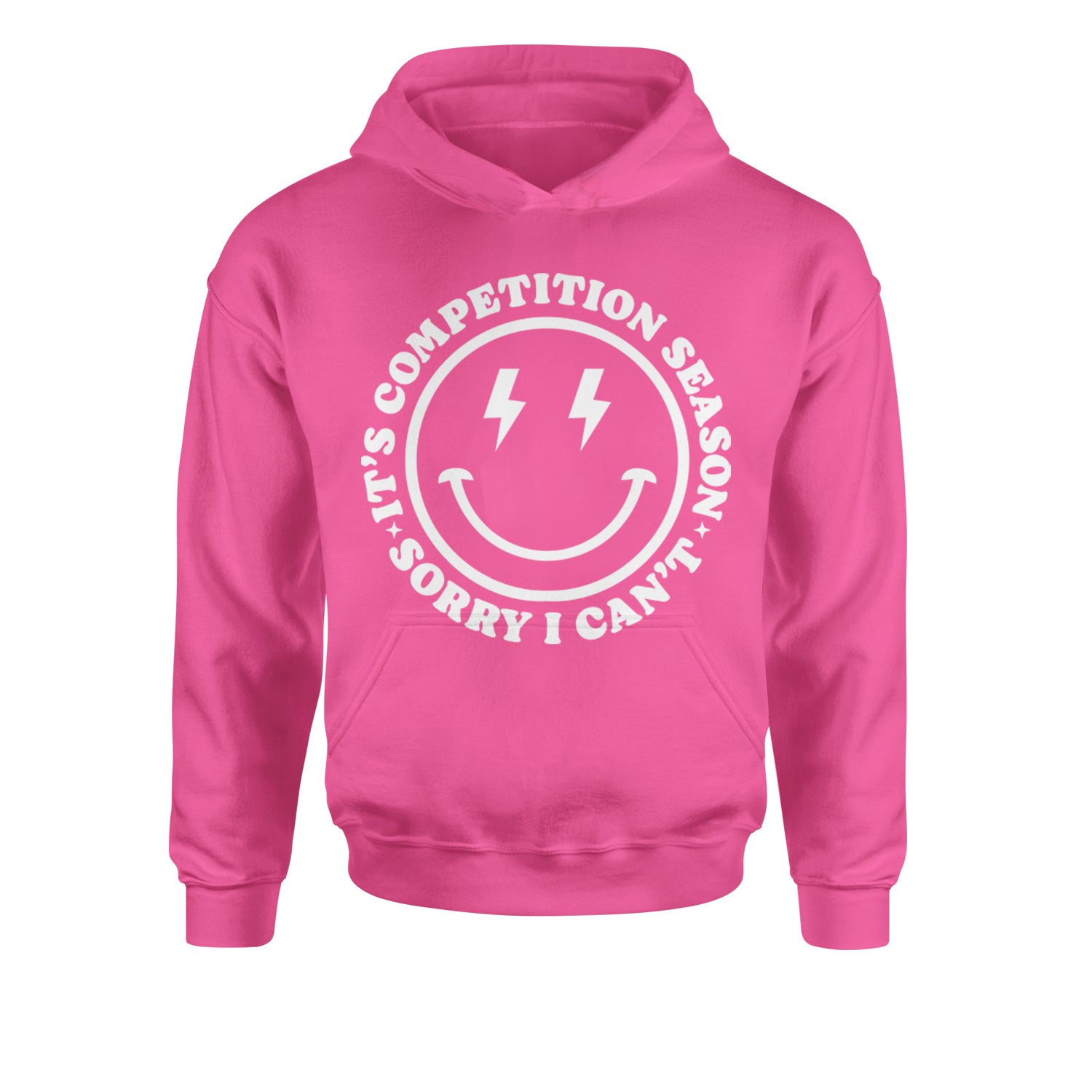 Sorry I Can't, It's Competition Season Youth-Sized Hoodie Hot Pink