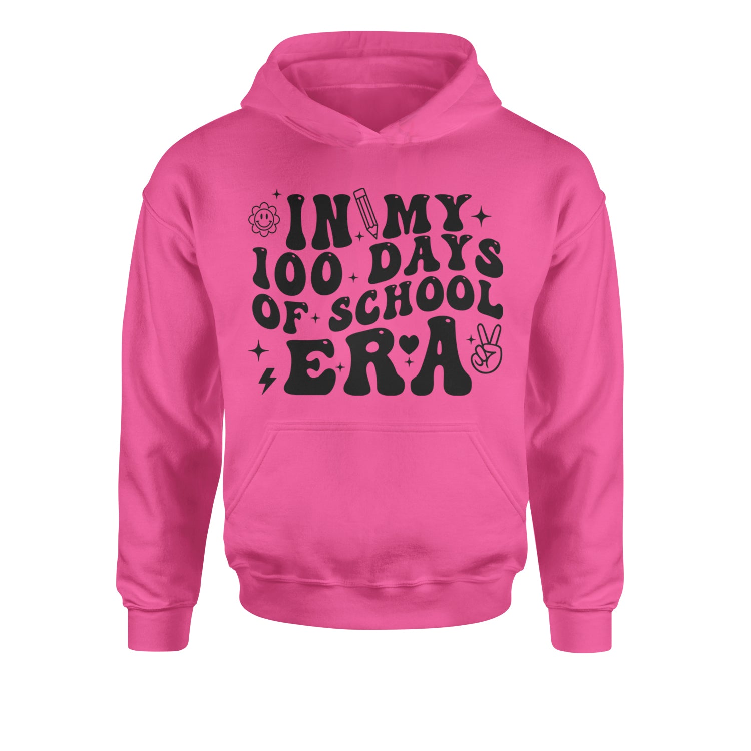 In My 100 Days Of School Era Youth-Sized Hoodie Heather Grey