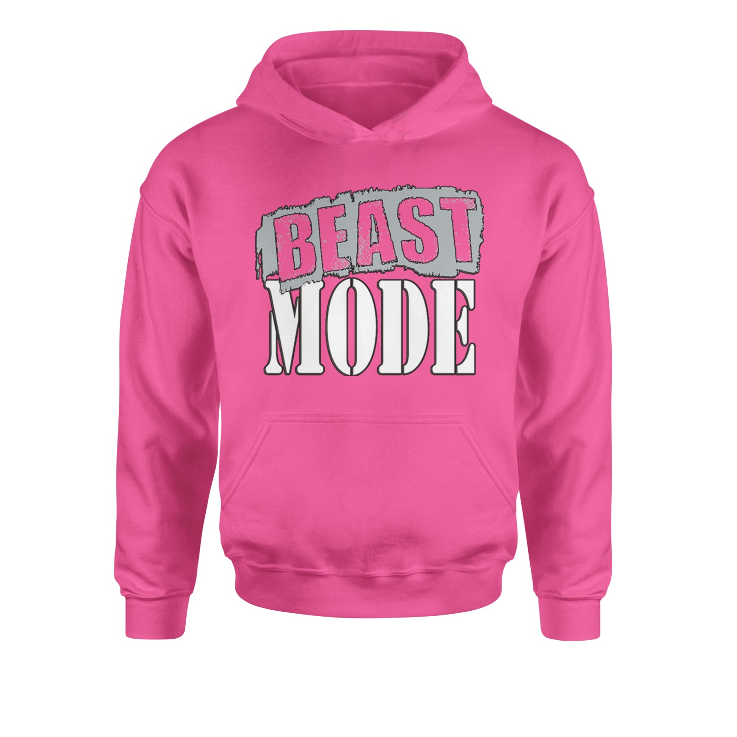 Beast Mode Training Gym Workout Youth-Sized Hoodie Hot Pink