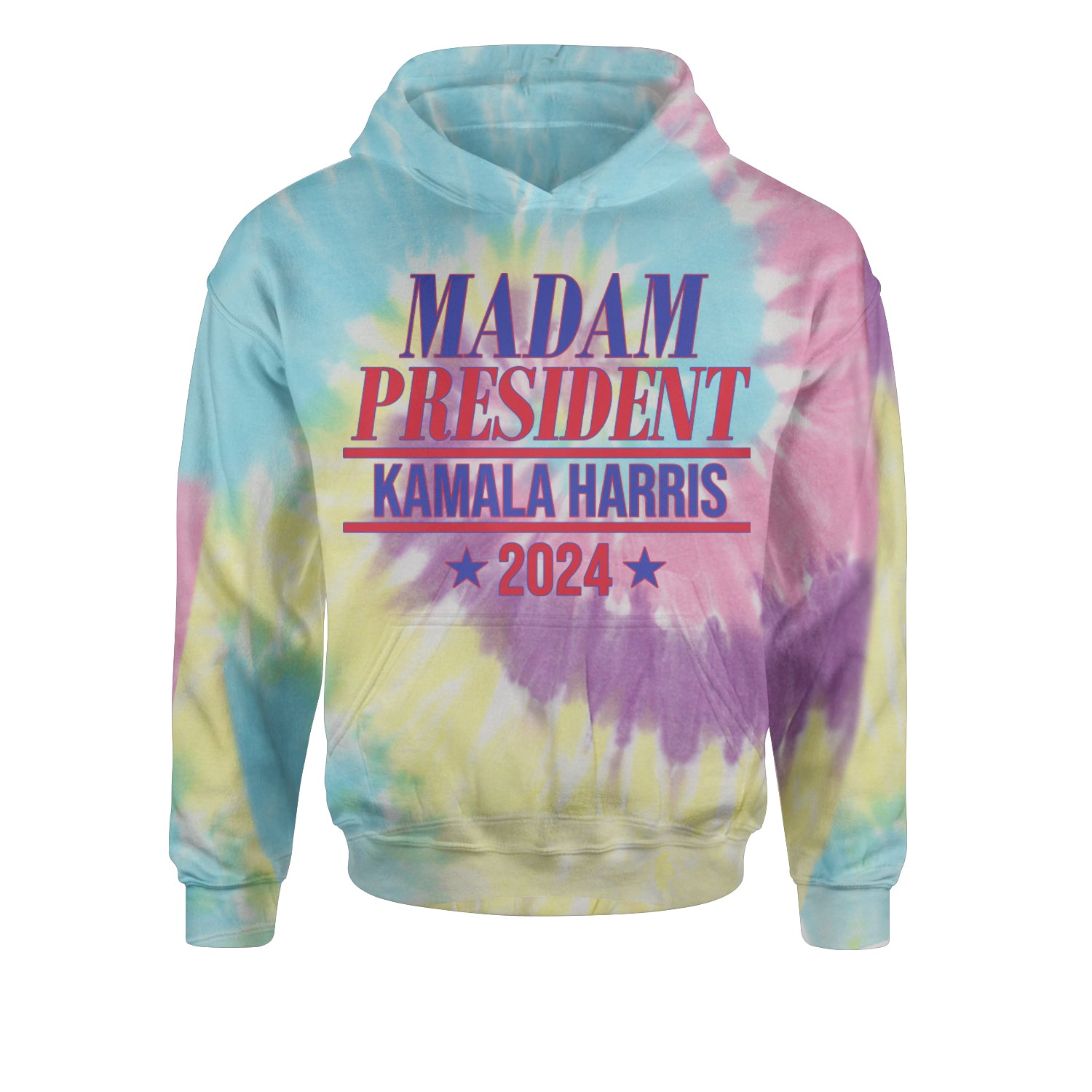 Madam President - Support kamala Harris For President 2024 Youth-Sized Hoodie Tie-Dye Jelly Bean