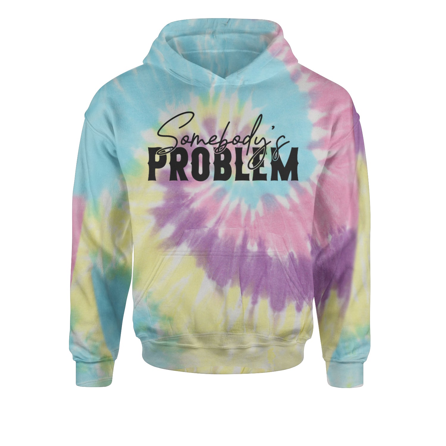 Somebody's Problem Country Music Western Youth-Sized Hoodie Tie-Dye Jelly Bean