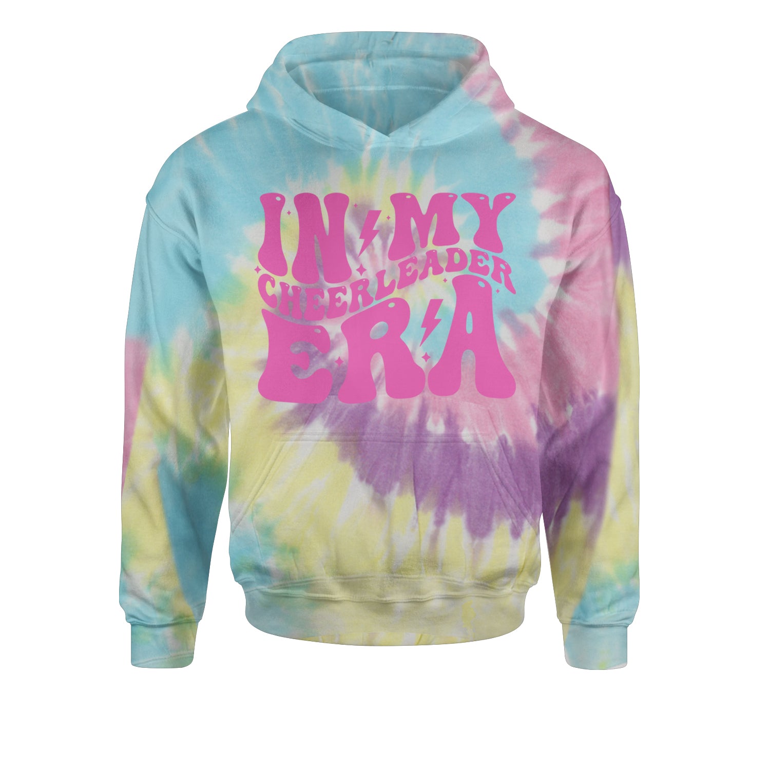 In My Cheerleader Era Youth-Sized Hoodie Tie-Dye Jelly Bean