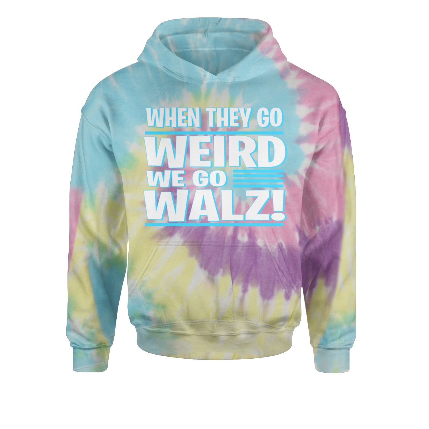 When They Go Weird We Go Walz Youth-Sized Hoodie Charcoal Grey