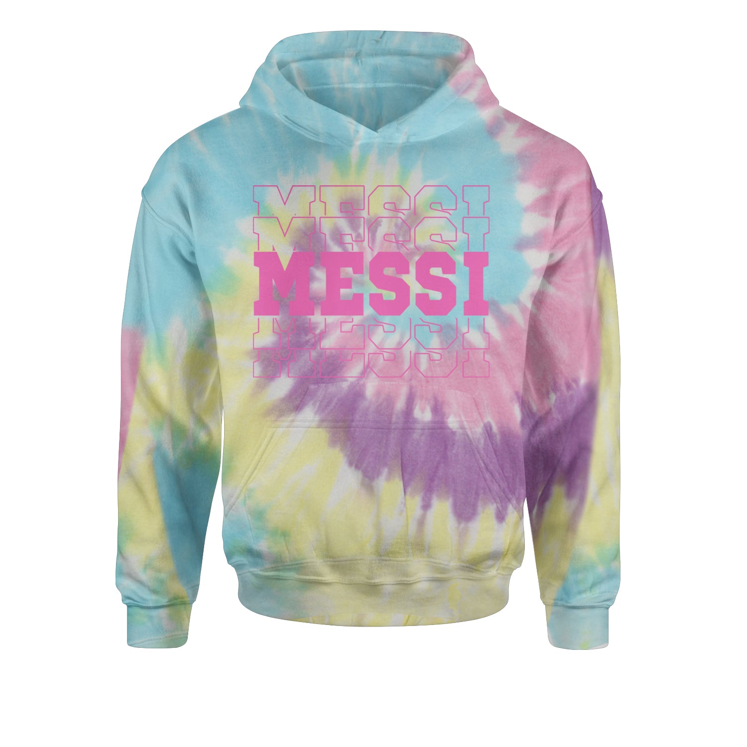 Messi Miami Futbol Youth-Sized Hoodie Tie-Dye Jelly Bean