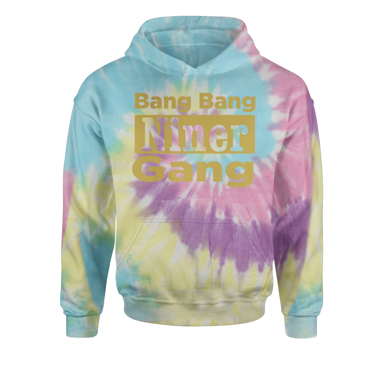 Bang Bang Niner Gang San Francisco Youth-Sized Hoodie Tie-Dye Jelly Bean