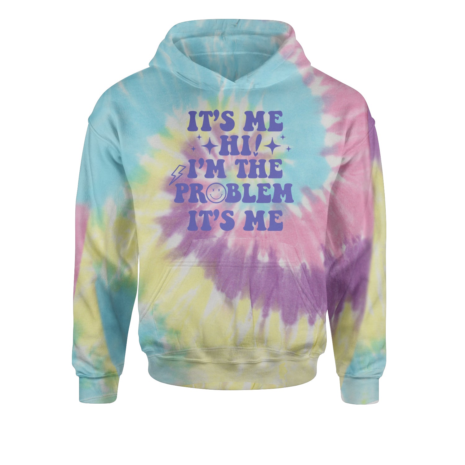 It's Me Hi I'm The Problem Youth-Sized Hoodie Tie-Dye Jelly Bean