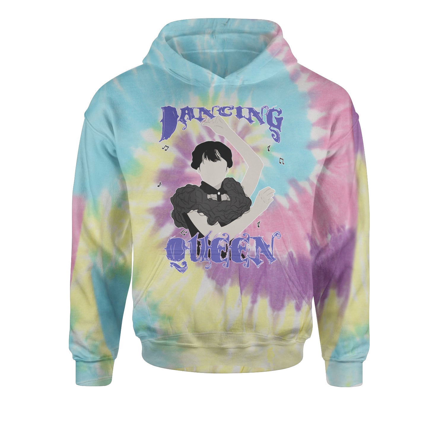 Wednesday Dancing Queen Youth-Sized Hoodie Tie-Dye Jelly Bean