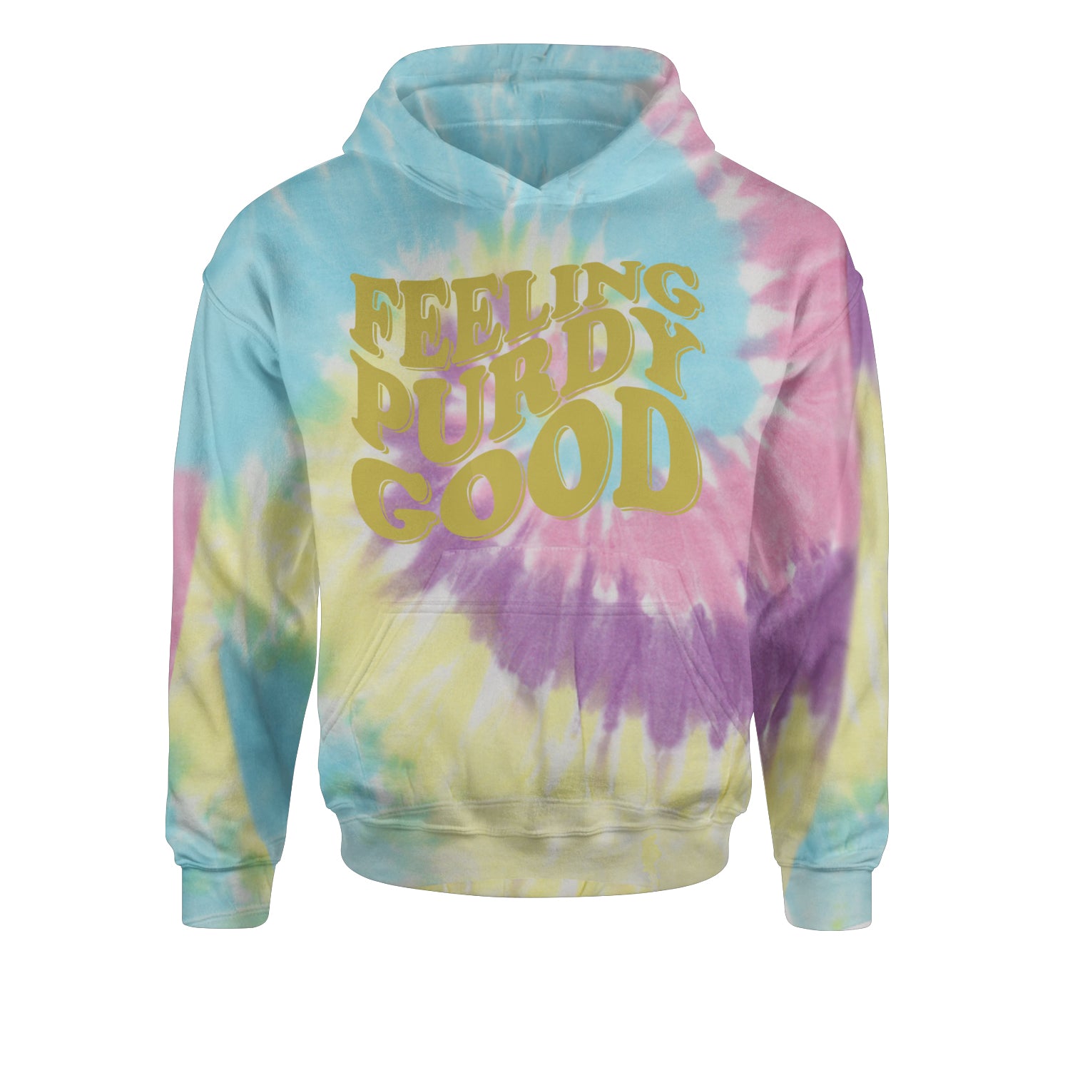 Feeling Purdy Good San Francisco Youth-Sized Hoodie Tie-Dye Jelly Bean