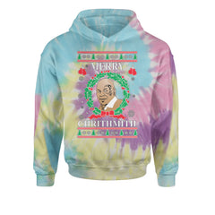 Merry Chrithmith Ugly ChristmasYouth-Sized Hoodie Tie-Dye Jelly Bean
