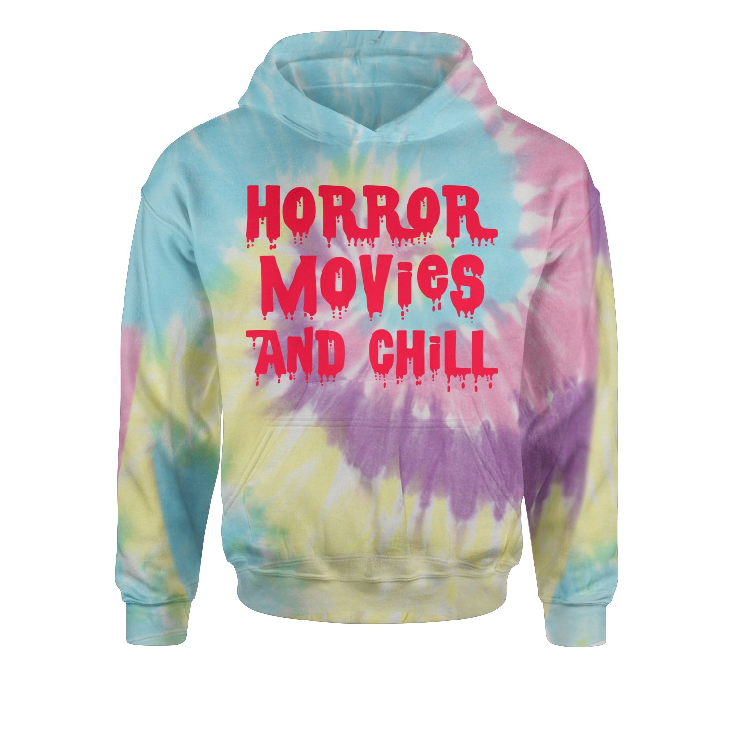 Horror Movies and ChillYouth-Sized Hoodie Tie-Dye Jelly Bean