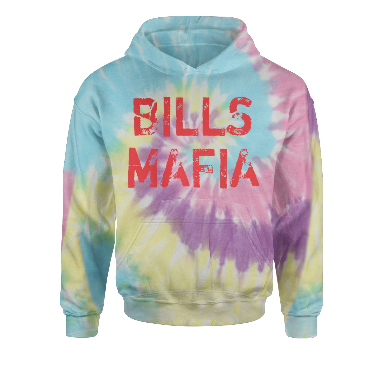 Distressed Bills Mafia Football Youth-Sized Hoodie Tie-Dye Jelly Bean