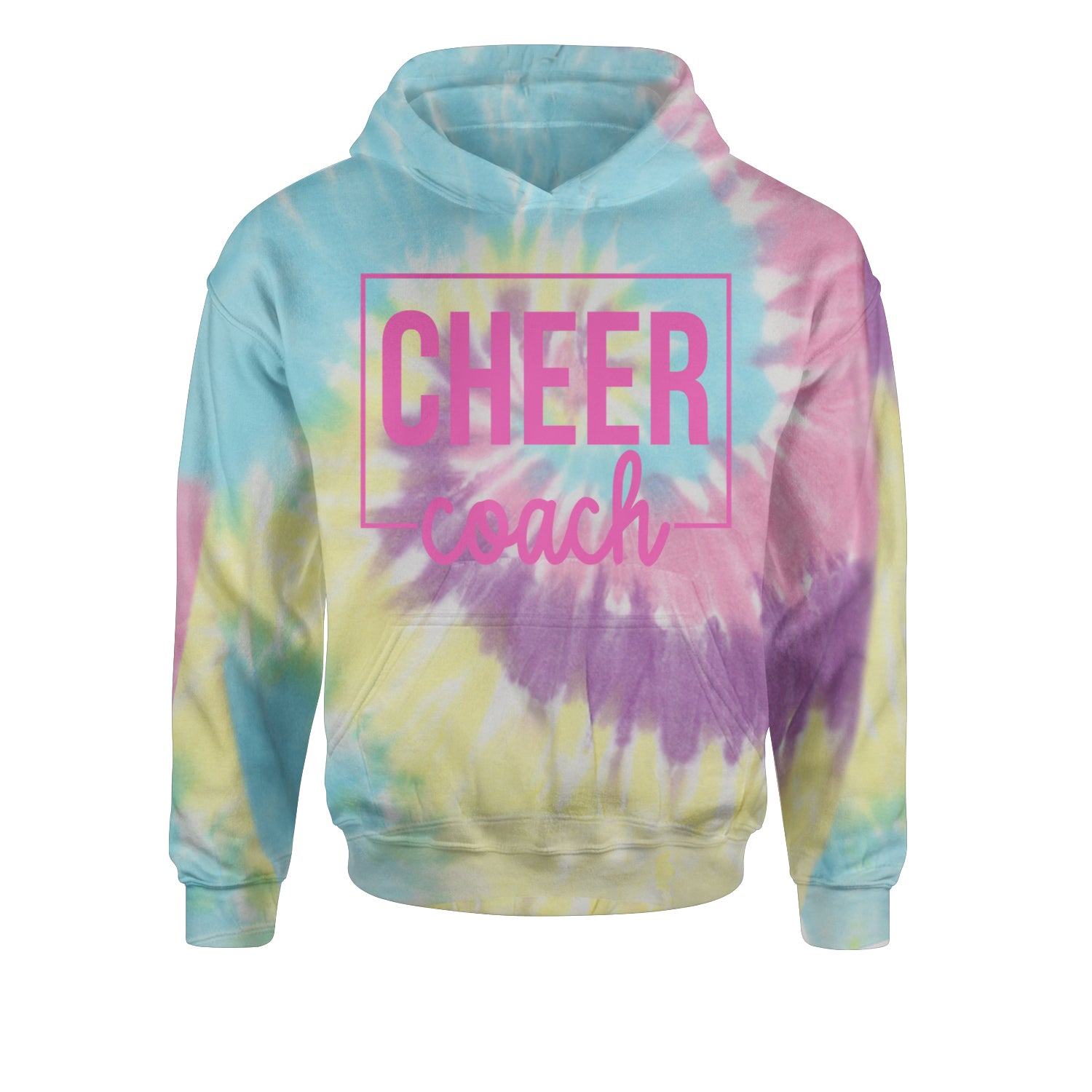 Cheer Coach Cheerleader Youth-Sized Hoodie Tie-Dye Jelly Bean