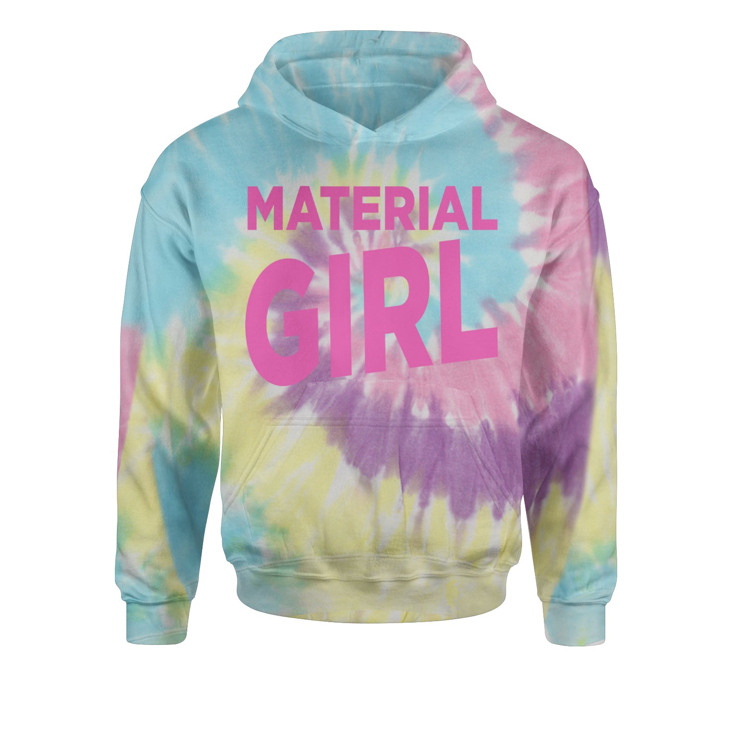 Material Girl 80's Retro Celebration Youth-Sized Hoodie Tie-Dye Jelly Bean