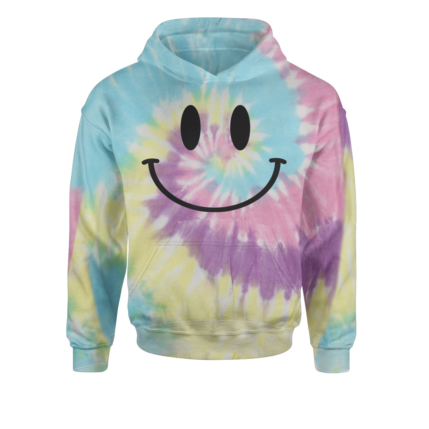 Smile Face Youth-Sized Hoodie Tie-Dye Jelly Bean