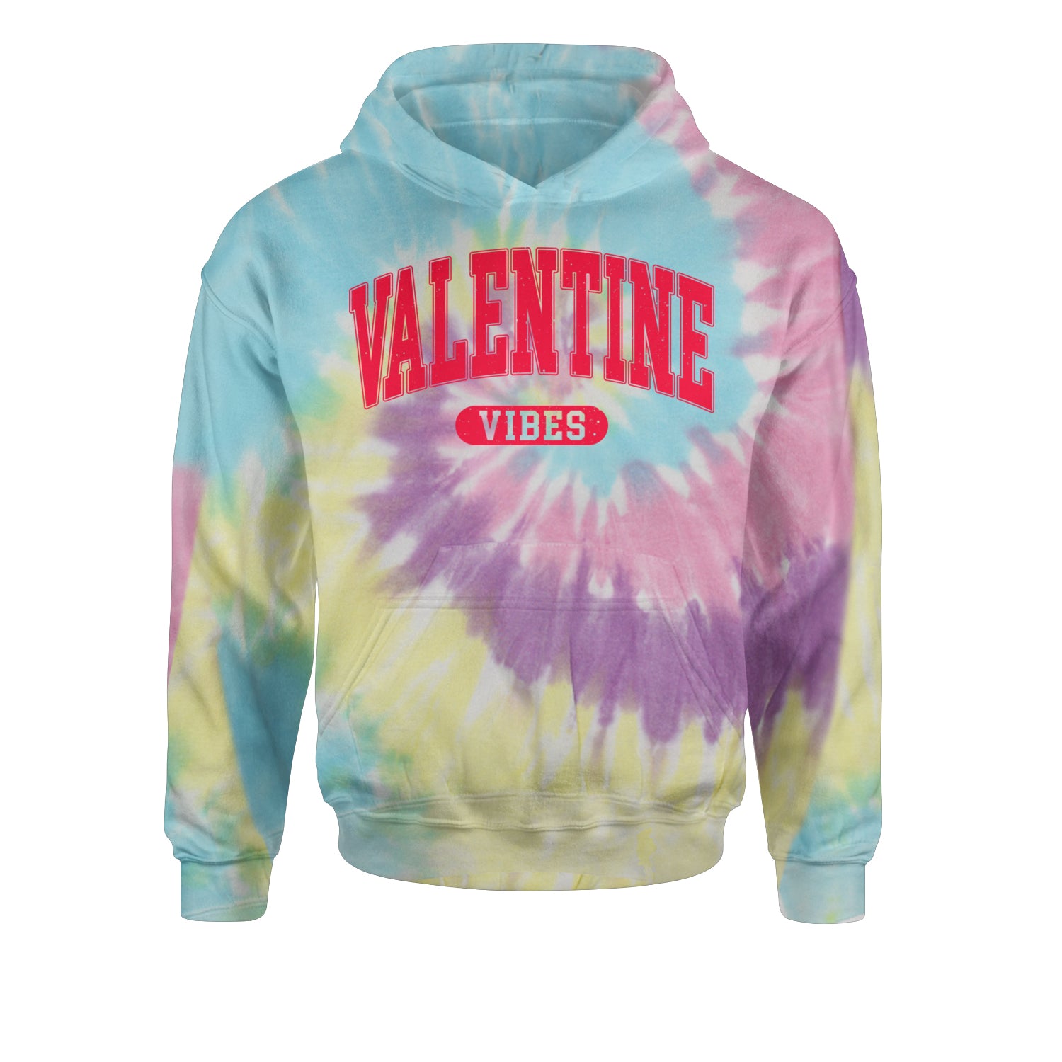 Valentines VibesYouth-Sized Hoodie Tie-Dye Jelly Bean