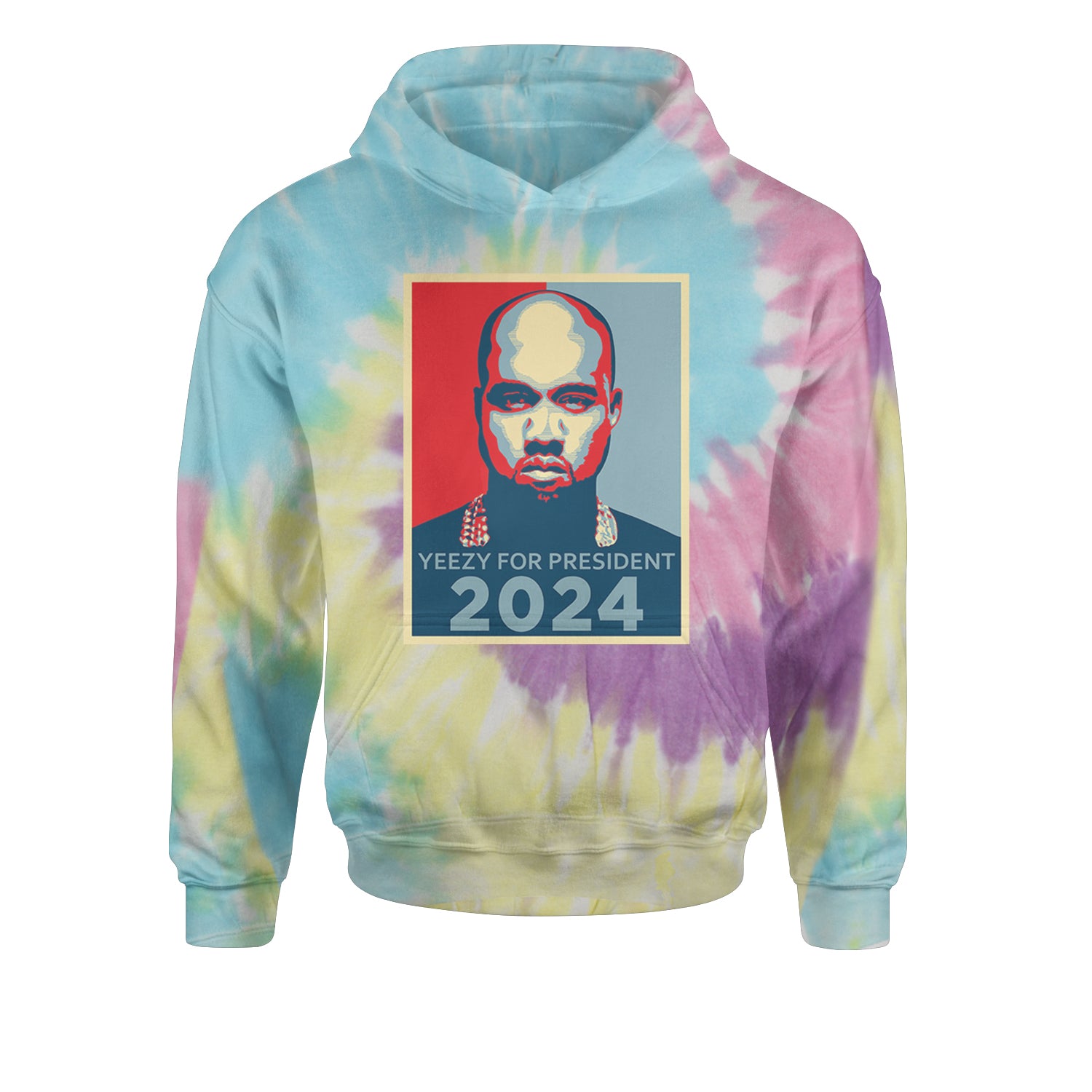 Yeezus For President Vote for Ye Youth-Sized Hoodie Tie-Dye Jelly Bean