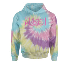 Messi OUTLINE Miami Futbol Youth-Sized Hoodie Tie-Dye Jelly Bean