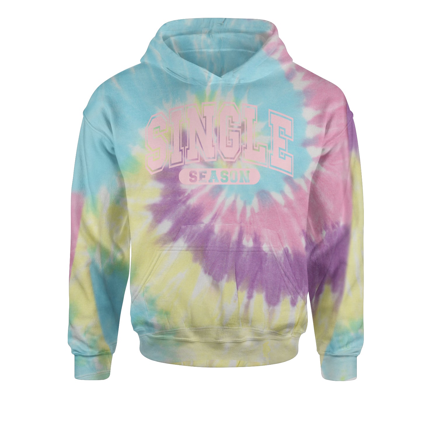 Single Season Valentine's DayYouth-Sized Hoodie Tie-Dye Jelly Bean