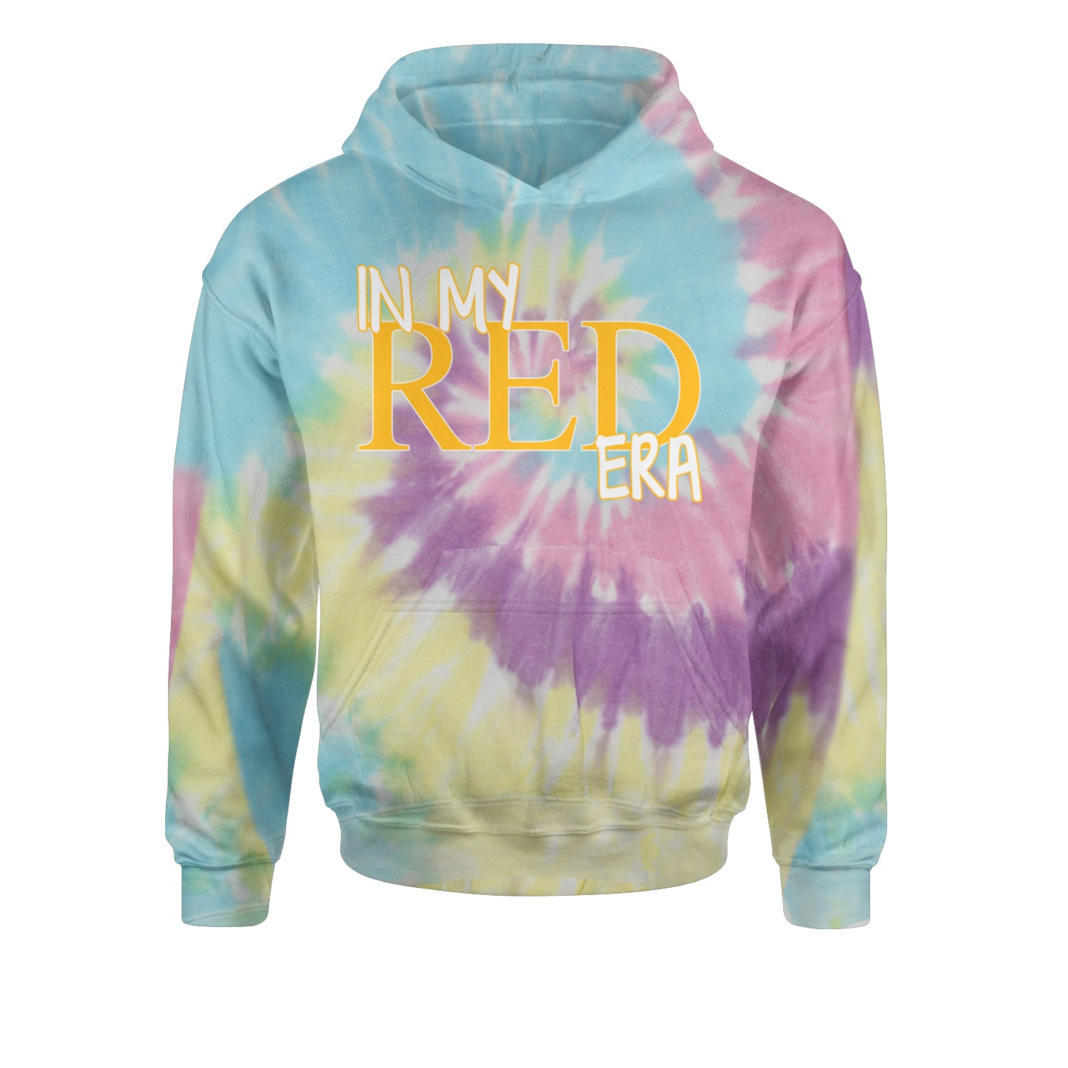 In My Red Era Kansas City Youth-Sized Hoodie Tie-Dye Jelly Bean