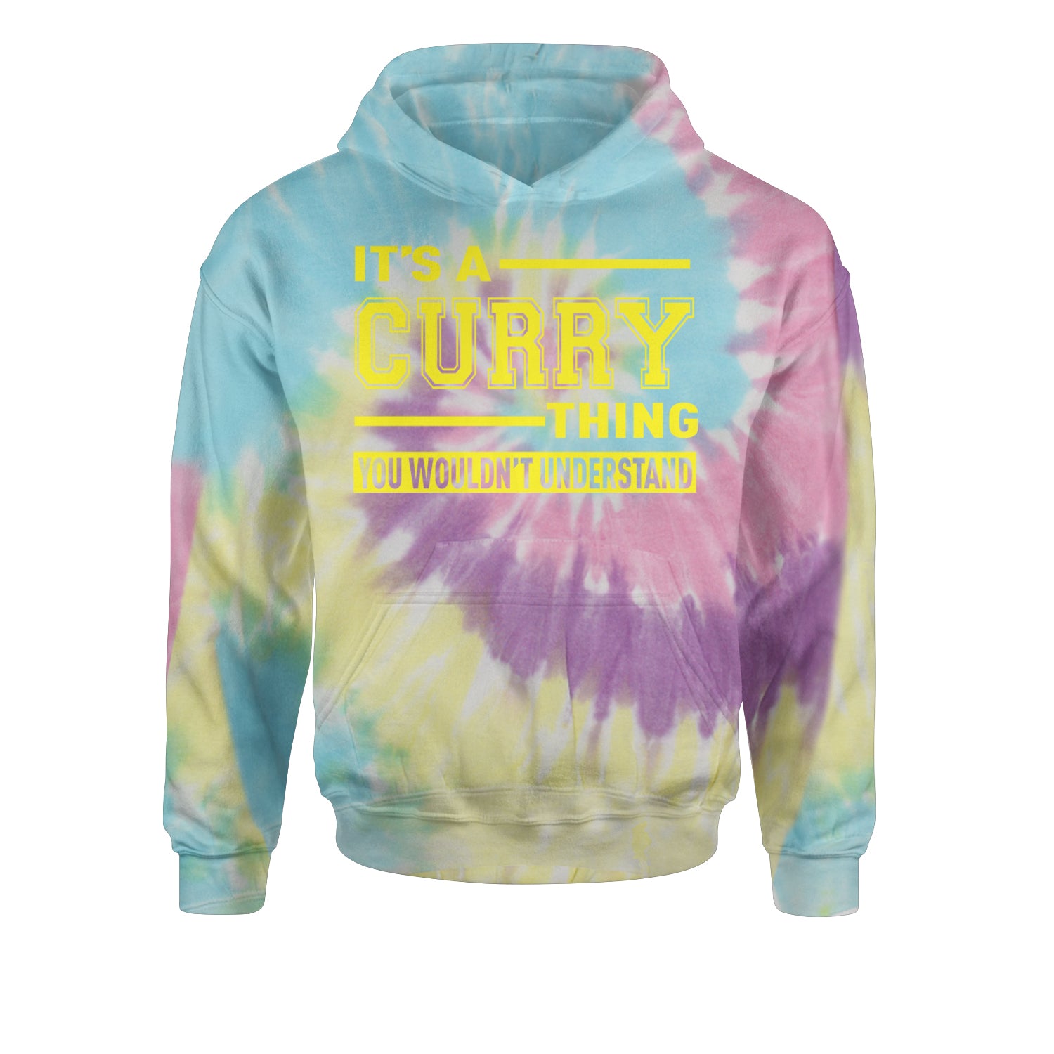 It's A Curry Thing, You Wouldn't Understand Basketball Youth-Sized Hoodie Tie-Dye Jelly Bean