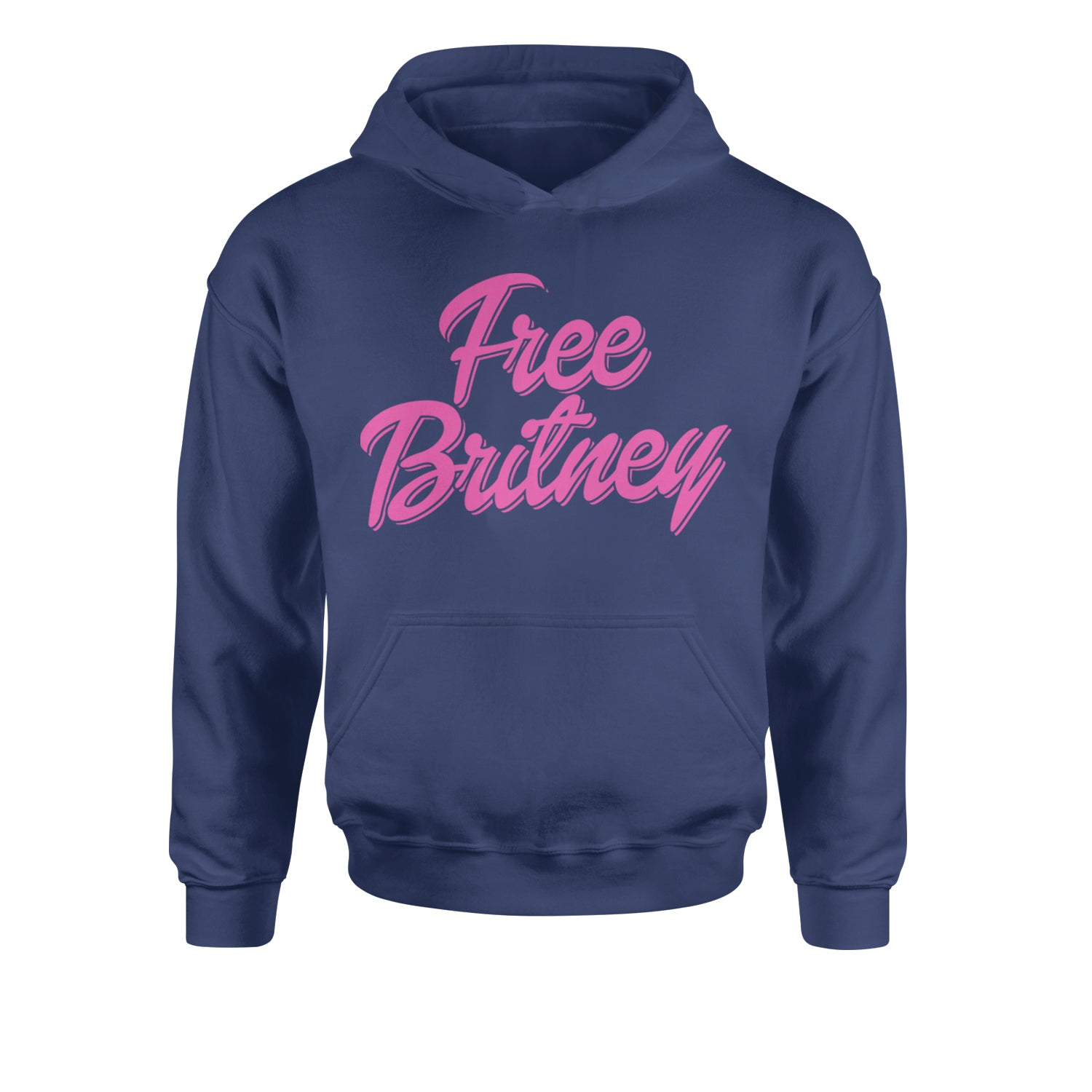 Pink Free Britney Youth-Sized Hoodie Navy Blue