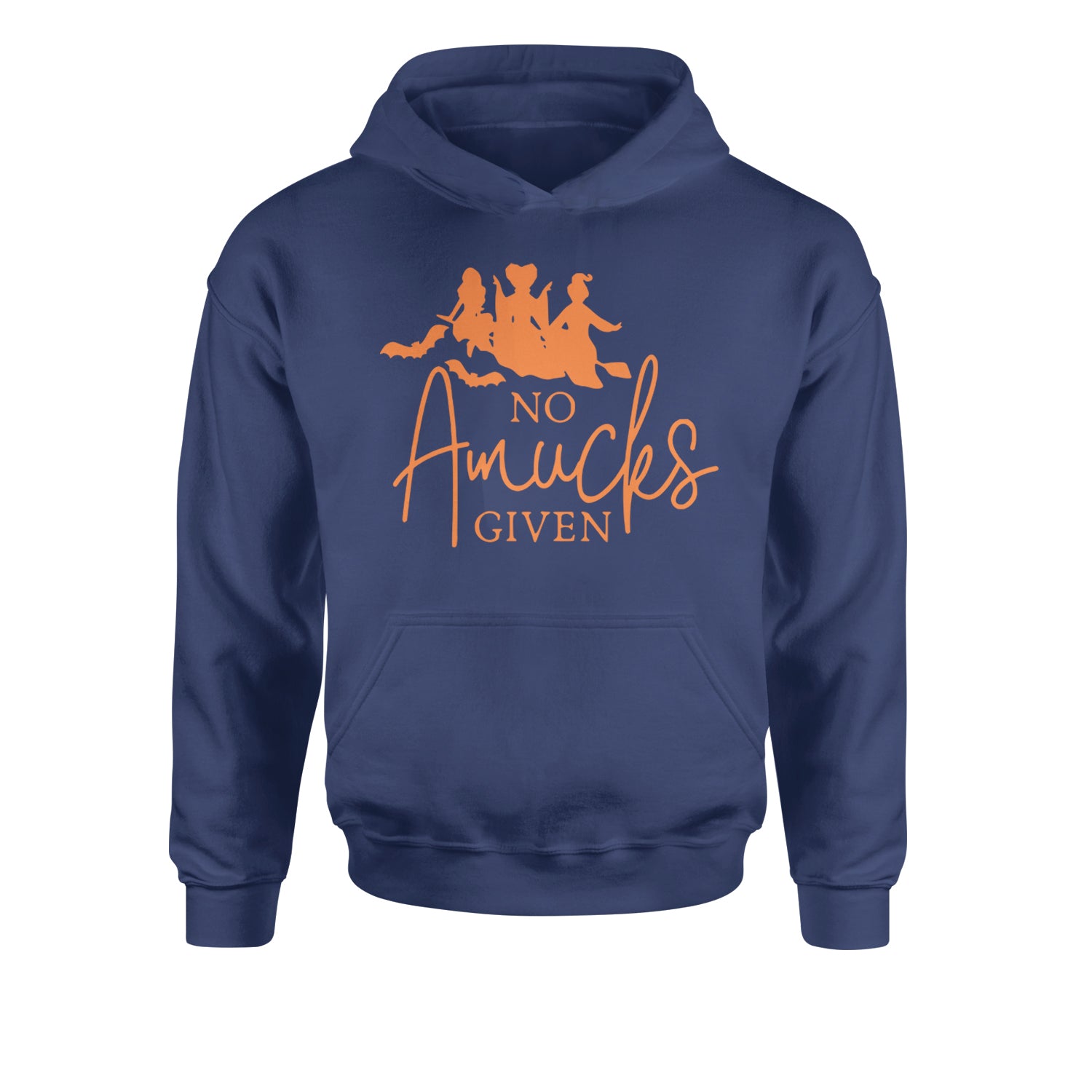 No Amucks Given Hocus Pocus Youth-Sized Hoodie Navy Blue