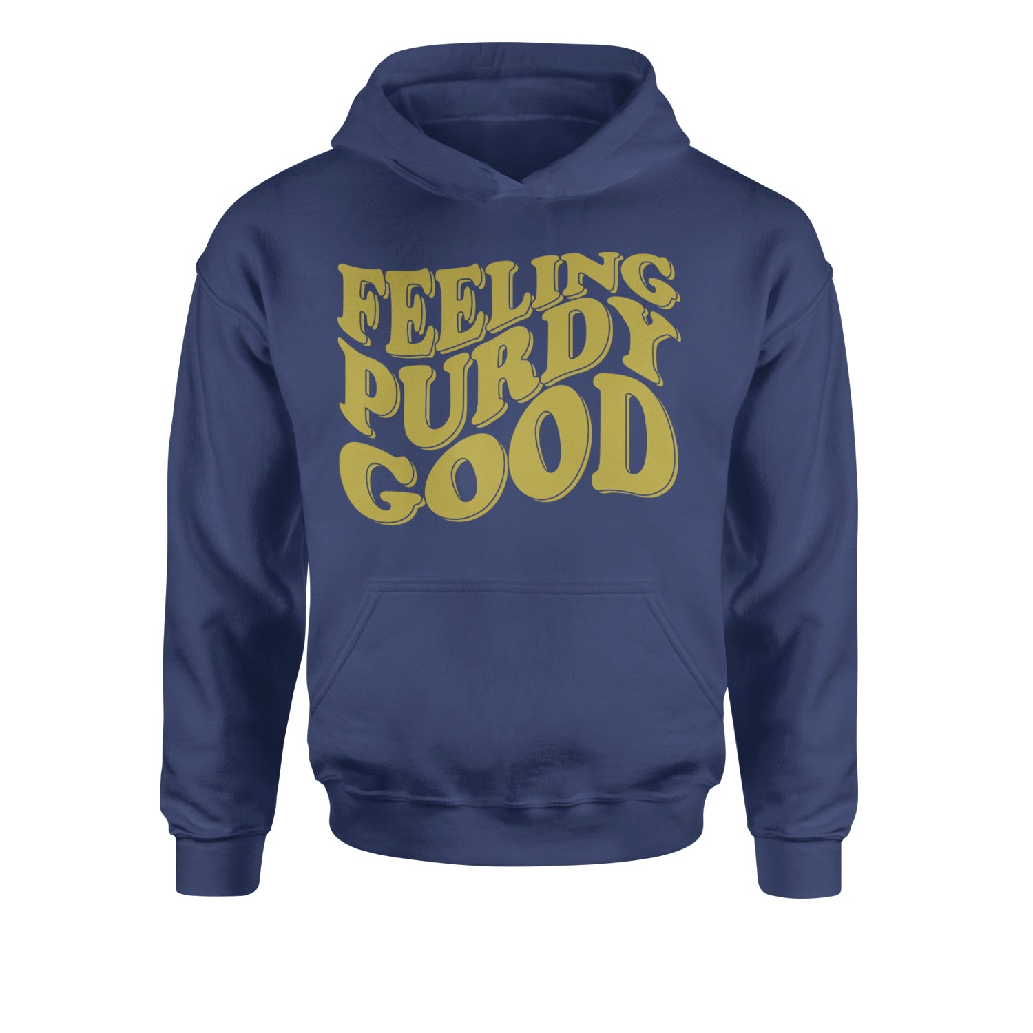 Feeling Purdy Good San Francisco Youth-Sized Hoodie Navy Blue