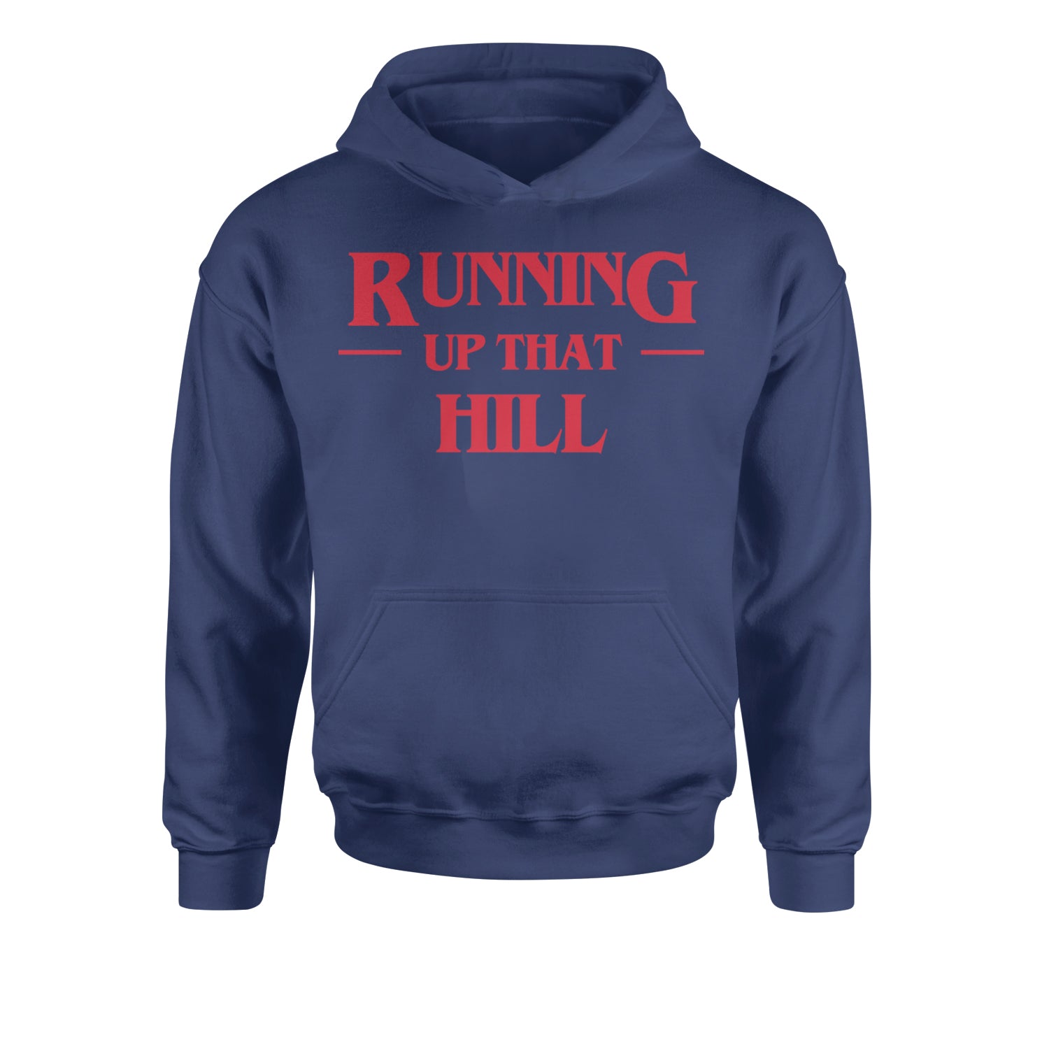 Running Up That HillYouth-Sized Hoodie Navy Blue