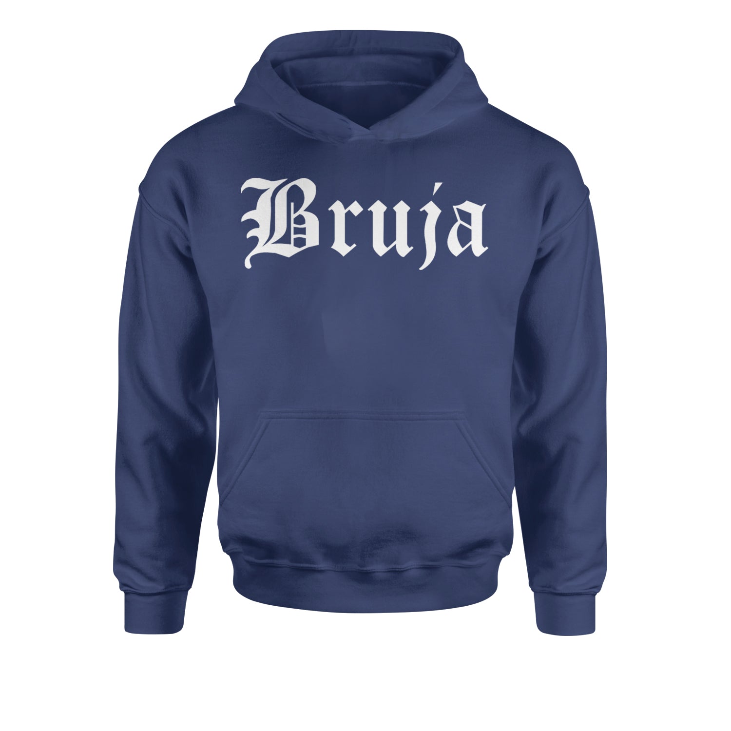 Bruja Gothic Spanish Witch Youth-Sized Hoodie Navy Blue