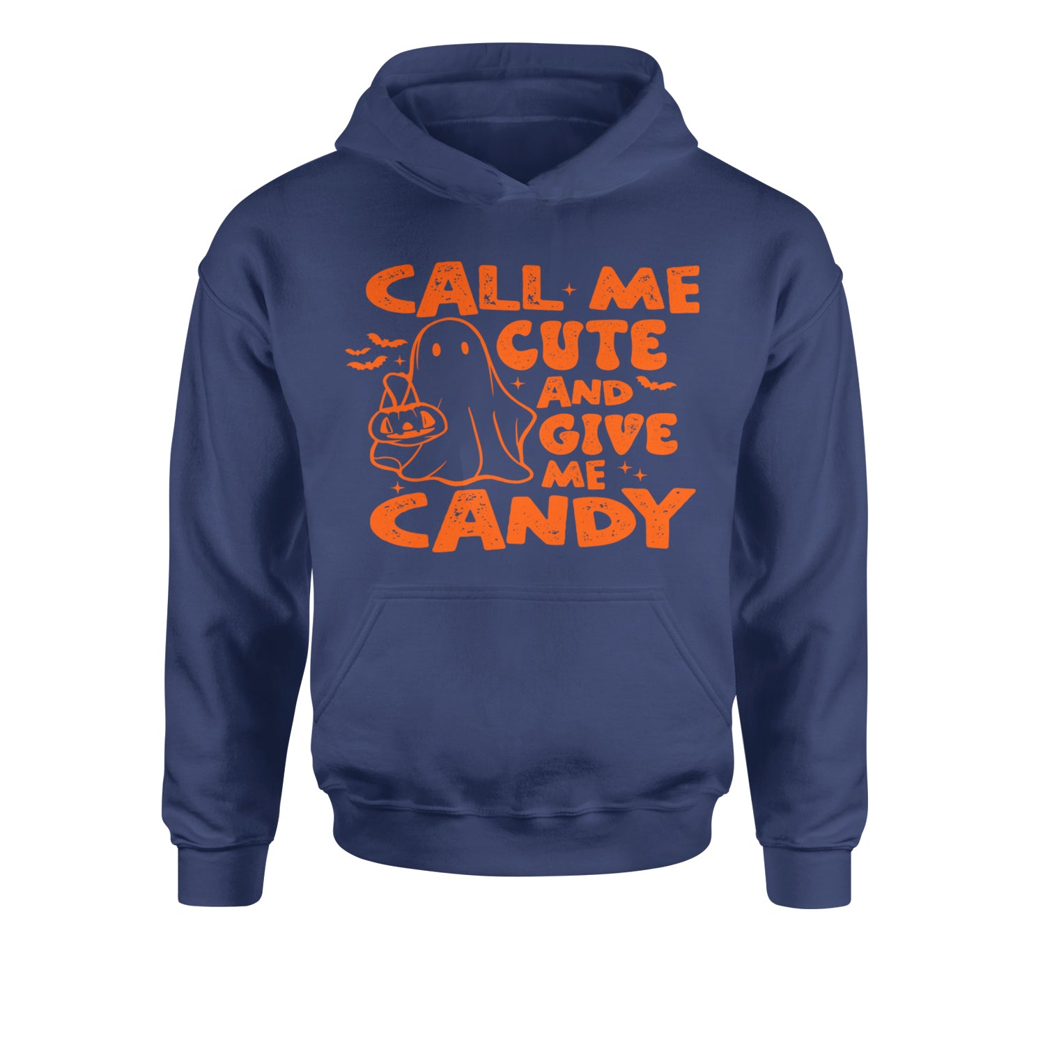 Call Me Cute And Give Me Candy Youth-Sized Hoodie Navy Blue