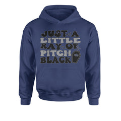 Just A Little Ray of Pitch Black graphic on Kids' Heavyweight Fleece Pullover Hoodie alternate view 4