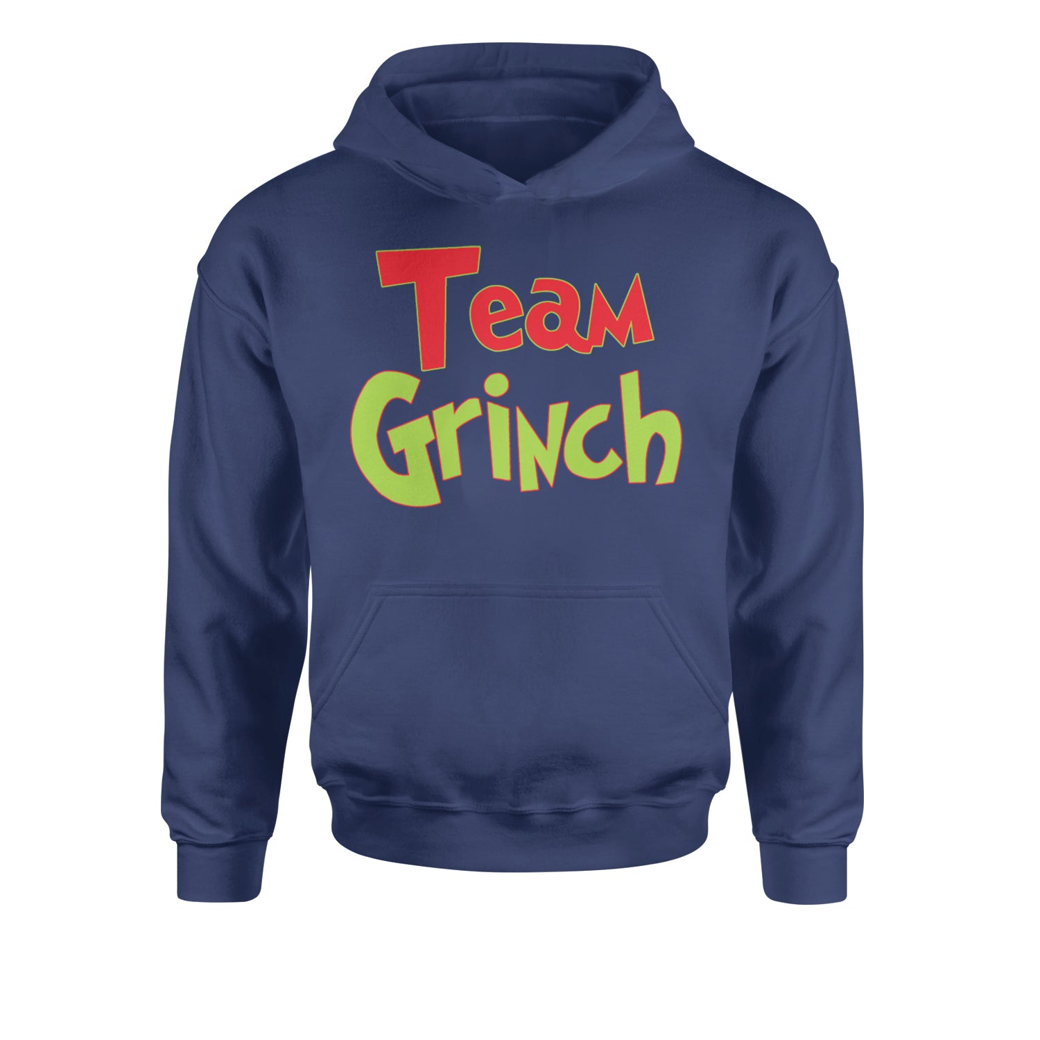 Team Gr-nch Jolly Grinchmas Merry ChristmasYouth-Sized Hoodie Navy Blue