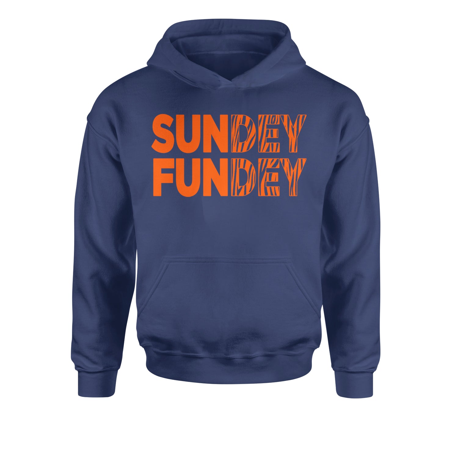 SunDEY FunDEY Sunday FundayYouth-Sized Hoodie Navy Blue